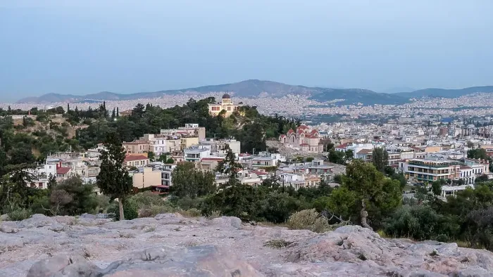 Framed Print : Landscape of Athens from the Areopagus, a notable rock outcrop northwest of the Acropolis, Athens, Greece, Europe Framed Print : Landscape of Athens from the Areopagus, a notable rock outcrop northwest of the Acropolis, Athens, Greece, Europe