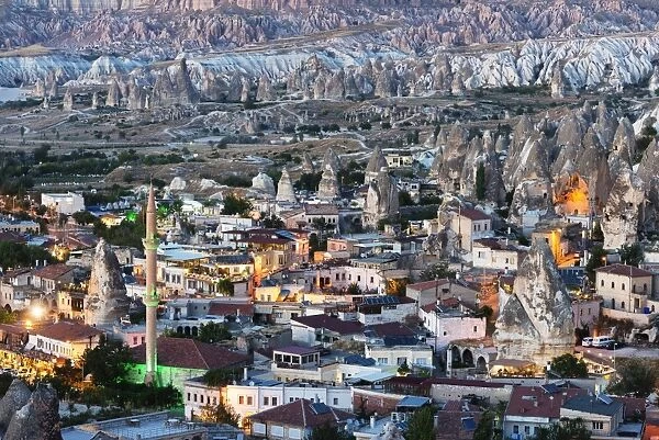Landscape at Goreme, UNESCO World Heritage Site, Goreme, Cappadocia, Anatolia, Turkey