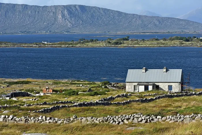 Framed Print : Landscape at the north of Lettermore island, west coast, Connemara, County Galway, Connacht, Republic of Ireland Framed Print : Landscape at the north of Lettermore island, west coast, Connemara, County Galway, Connacht, Republic of Ireland