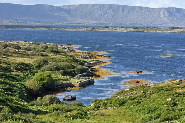 Framed Print : Landscape at the north of Lettermore island, west coast, Connemara, County Galway, Connacht, Republic of Ireland Framed Print : Landscape at the north of Lettermore island, west coast, Connemara, County Galway, Connacht, Republic of Ireland