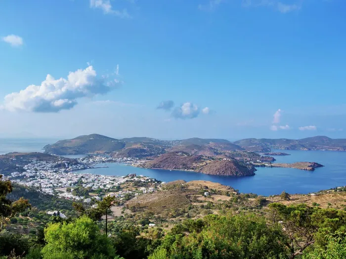 Framed Print : Landscape of Patmos Island, Dodecanese, Greek Islands, Greece, Europe Framed Print : Landscape of Patmos Island, Dodecanese, Greek Islands, Greece, Europe