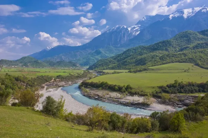 Framed Print : Landscape in the Southeast area, Albania, Europe Framed Print : Landscape in the Southeast area, Albania, Europe
