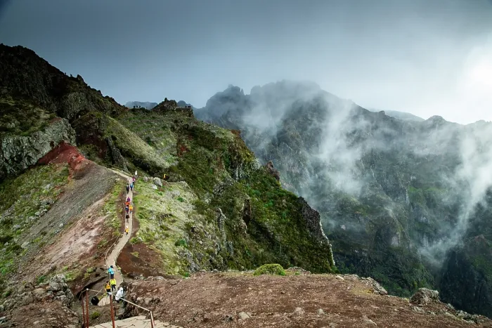 Framed Print : Landscape on the trek between Arieiro peak and Ruivo peak of Madeira island, Portugal Framed Print : Landscape on the trek between Arieiro peak and Ruivo peak of Madeira island, Portugal