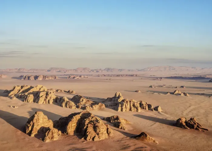 Framed Print : Landscape of Wadi Rum at sunrise, aerial view from a balloon, Aqaba Governorate, Jordan Framed Print : Landscape of Wadi Rum at sunrise, aerial view from a balloon, Aqaba Governorate, Jordan