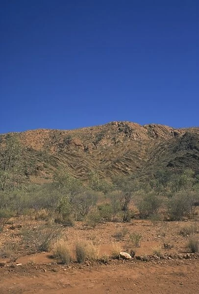 Landscape of the West MacDonnell Ranges in the Alice Springs area of Northern Territory