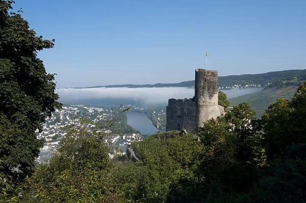 Landshut Castle and Mosel valley at Bernkastel-Kues, Rhineland-Palatinate, Germany, Europe