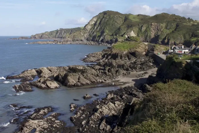 Framed Print : Lantern Hill and Beacon Point, Ilfracombe, Devon, England, United Kingdom, Europe