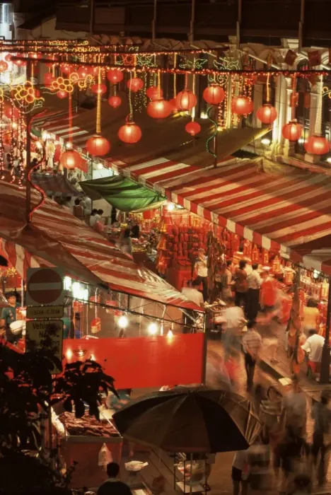 Framed Print : Lanterns and stalls Framed Print : Lanterns and stalls