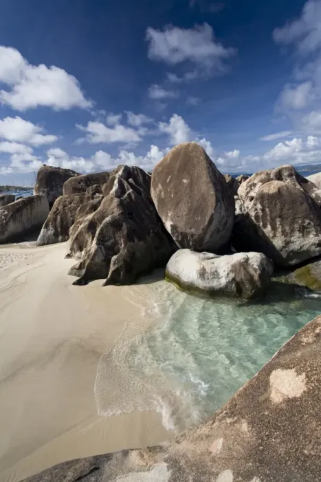 Framed Print : Large eroded granite outcrops at The Baths in Virgin Gorda, British Virgin Islands Framed Print : Large eroded granite outcrops at The Baths in Virgin Gorda, British Virgin Islands