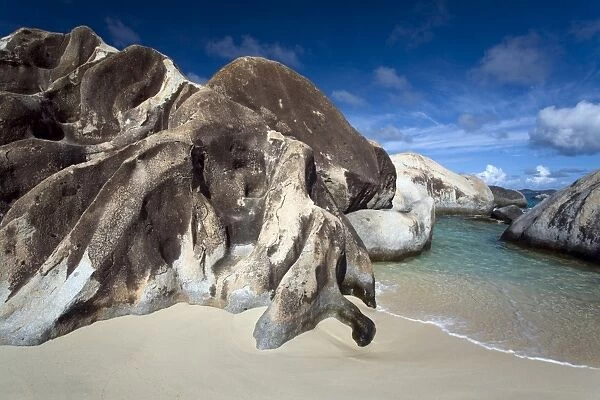 Large eroded granite outcrops at The Baths in Virgin Gorda, British Virgin Islands