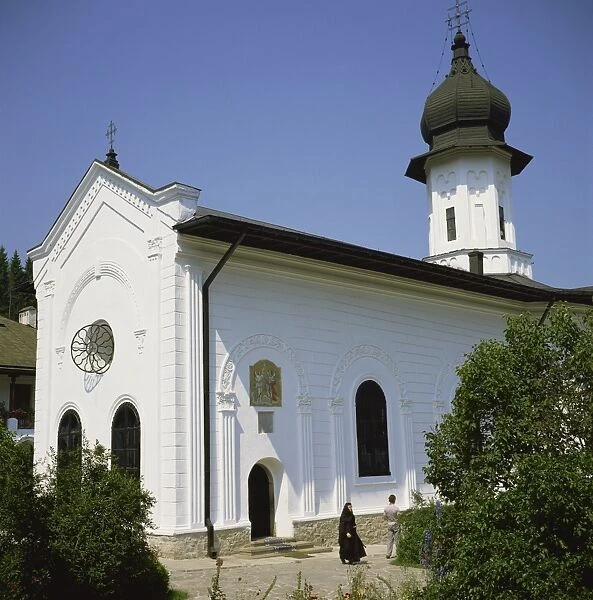 The largest monastery in Romania with 400 nuns, Agapia Monastery, Moldavia