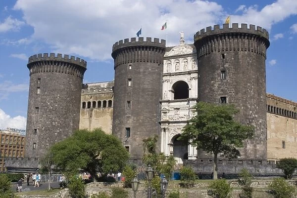Largo Castello at the Piazza Municipio, Naples, Campania, Italy, Europe