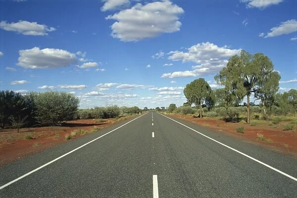 The empty Lasseter Highway in the Northern Territory, Australia, Pacific