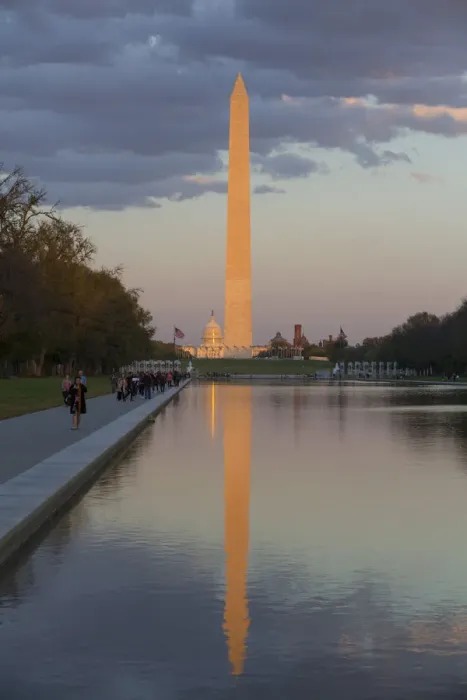 Framed Print : Late Afternoon, Washington Monument taken from Lincoln Monument, Washington D. C. USA