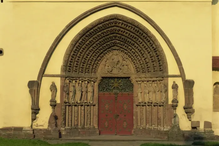 Framed Print : Late Romanesque portal of the apostles, Tisnov, South Moravia, Czech Republic, Europe Framed Print : Late Romanesque portal of the apostles, Tisnov, South Moravia, Czech Republic, Europe