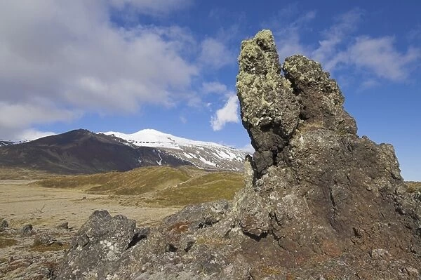 Lava beds surround Snaefellsjokull