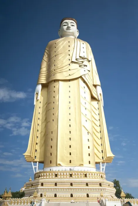 Framed Print : Lay Kyun Sakkya Standing Buddha, built between 1995 and 2008, standing 129 metres Framed Print : Lay Kyun Sakkya Standing Buddha, built between 1995 and 2008, standing 129 metres