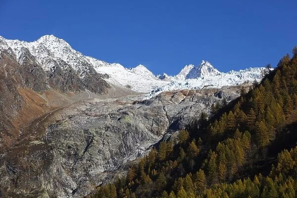 Le Tour glacier, autumn, Chamonix, Haute Savoie, Rhone Alpes, French Alps, France, Europe