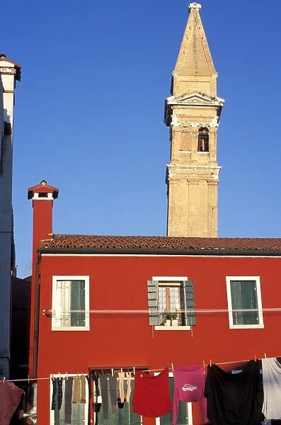 Leaning campanile of San Martino church