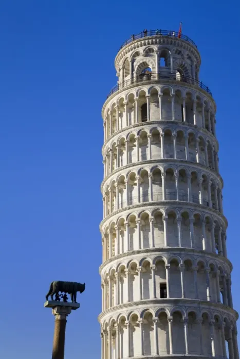 Framed Print : Leaning Tower and statue of Romulus and Remus, Pisa, UNESCO World Heritage Site, Tuscany, Italy, Europe Framed Print : Leaning Tower and statue of Romulus and Remus, Pisa, UNESCO World Heritage Site, Tuscany, Italy, Europe