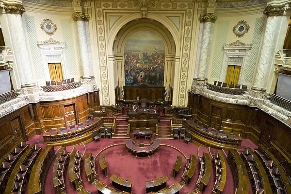 Legislative chamber, interior of Palacio Legislativo, the main building of government