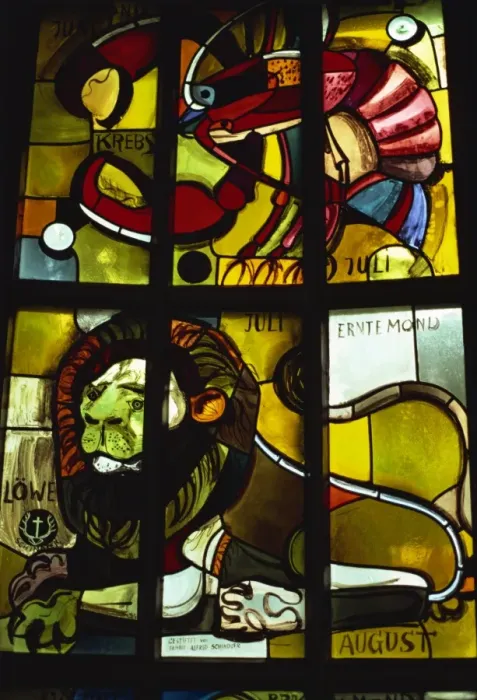 Framed Print : Leo stained glass, St. Karlikirche, Lucerne, Switzerland, Europe Framed Print : Leo stained glass, St. Karlikirche, Lucerne, Switzerland, Europe