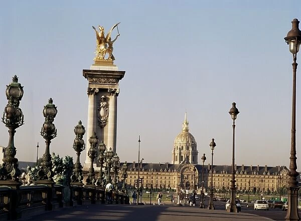 Les Invalides and Pont Alexandre III, Paris, France, Europe