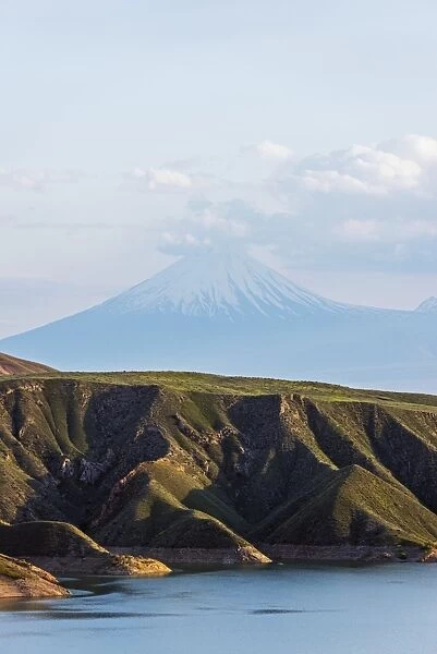 Lesser Ararat, 3925m, near Mount Ararat in Turkey photographed from Armenia, Caucasus