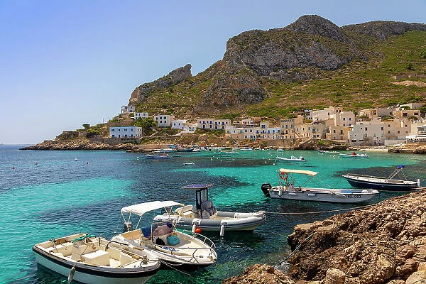 Levanzo Island, Cala Dogana, Aegadian Islands, province of Trapani, Mediterranean, Sicily, Italy, Mediterranean, Europe