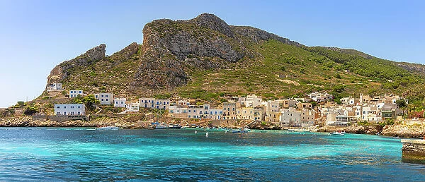 Levanzo Island, Cala Dogana, Aegadian Islands, province of Trapani, Sicily, Italy, Mediterranean, Europe