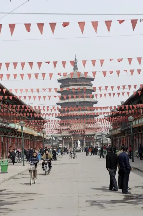 Framed Print : Liao Dynasty Avenue, Yingxian County, south of Datong, China, Asia