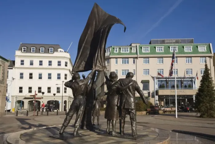 Framed Print : Liberation Monument, St. Helier, Jersey, Channel Islands, United Kingdom, Europe Framed Print : Liberation Monument, St. Helier, Jersey, Channel Islands, United Kingdom, Europe