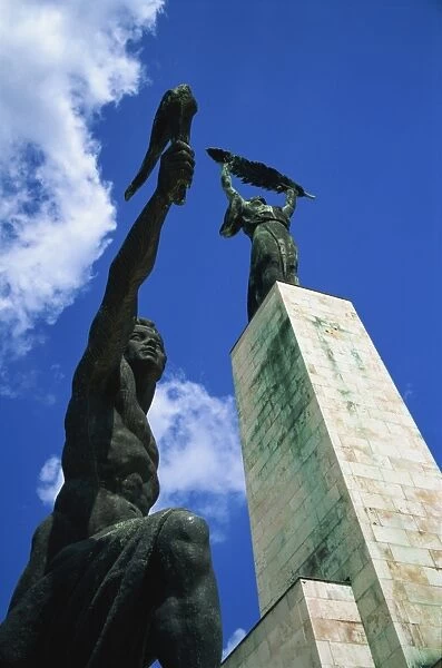 Liberty statue on Gellert Hill, Budapest, Hungary, Europe