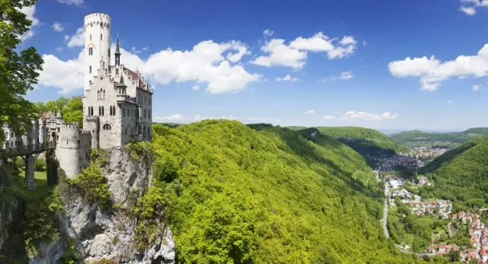 Framed Print : Lichtenstein Castle in spring, Swabian Alb, Baden Wurttemberg, Germany, Europe Framed Print : Lichtenstein Castle in spring, Swabian Alb, Baden Wurttemberg, Germany, Europe