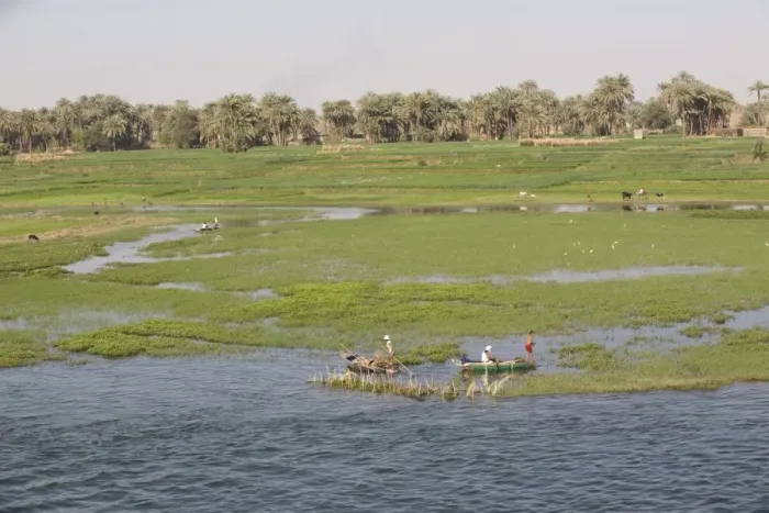 Framed Print : Life along the River Nile, near Aswan, Egypt, North Africa, Africa