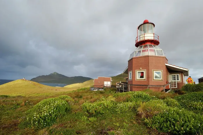 Framed Print : Lighthouse of Horn island with Cape Horn in the background, Tierra del Fuego, Patagonia, Chile, South America Framed Print : Lighthouse of Horn island with Cape Horn in the background, Tierra del Fuego, Patagonia, Chile, South America
