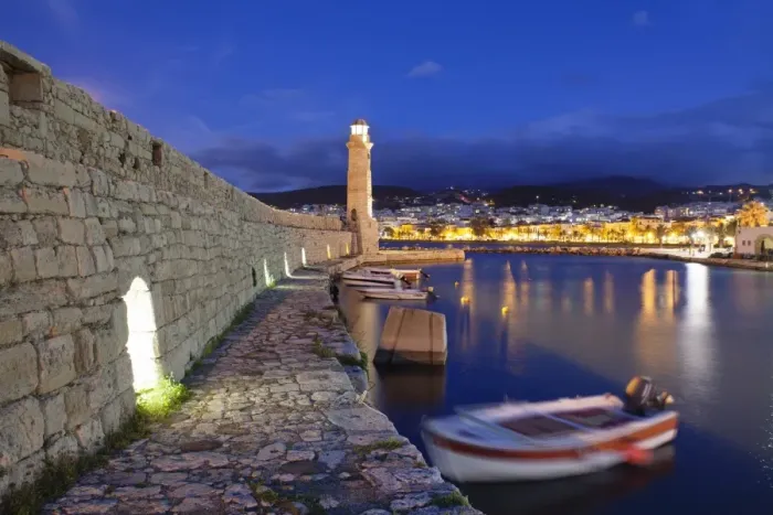 Framed Print : Lighthouse at old Venetian harbour, Rethymno (Rethymnon), Crete, Greek Islands, Greece, Europe Framed Print : Lighthouse at old Venetian harbour, Rethymno (Rethymnon), Crete, Greek Islands, Greece, Europe
