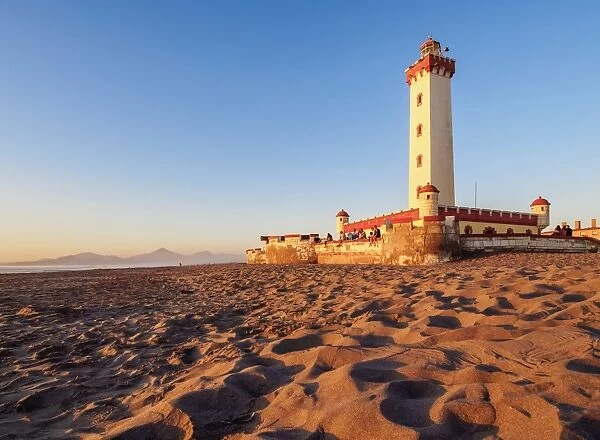 Lighthouse at sunset, La Serena, Coquimbo Region, Chile, South America