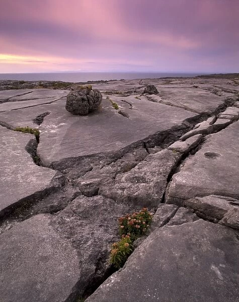 Limestone plateau at sunset