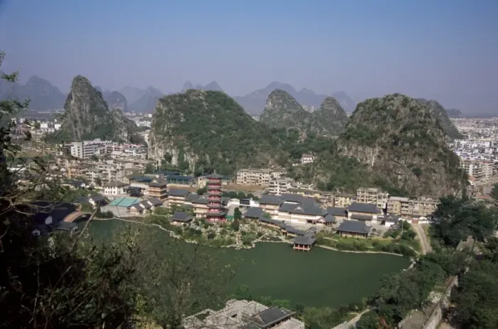 Framed Print : Limestone towers in fenglin karst, norther suburbs of Guilin city, Guilin Framed Print : Limestone towers in fenglin karst, norther suburbs of Guilin city, Guilin
