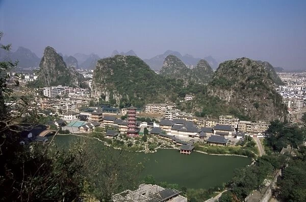 Limestone towers in fenglin karst, norther suburbs of Guilin city, Guilin