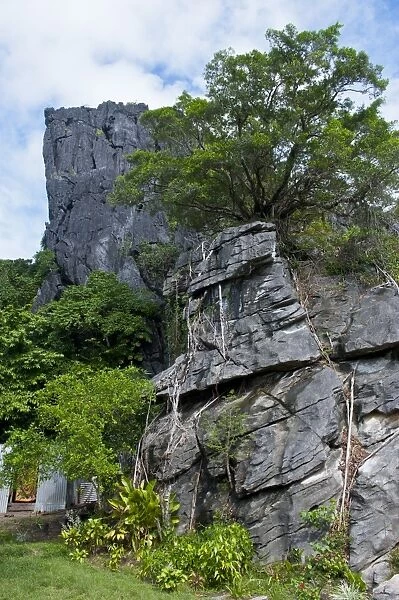 The Linderalique rocks in Hienghene at the east coast of Grande Terre, New Caledonia, Melanesia, South Pacific, Pacific