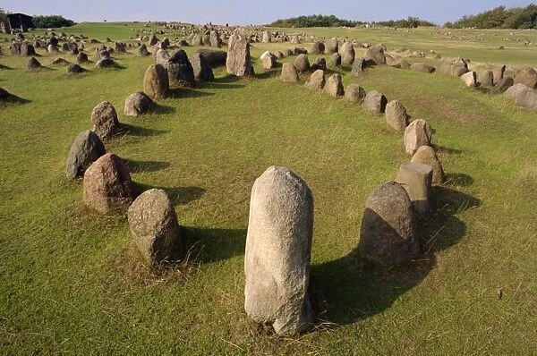 Lindholm Hoje Viking grave, near Alborg, Denmark, Scandinavia, Europe