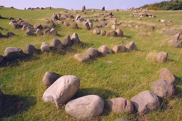 Lindholm Hoje, Viking grave site, near Alborg, Denmark, Europe