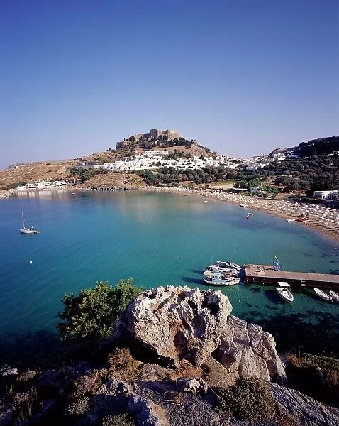 Lindos Bay and Lindos city in the background