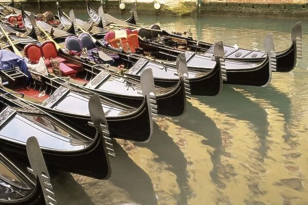 A line of gondolas