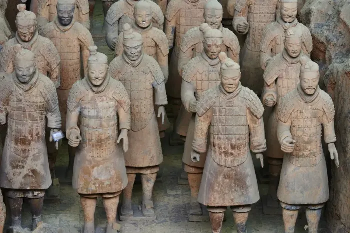 Framed Print : Lintong site, Army of Terracotta Warriors, UNESCO World Heritage Site, Xian, Shaanxi