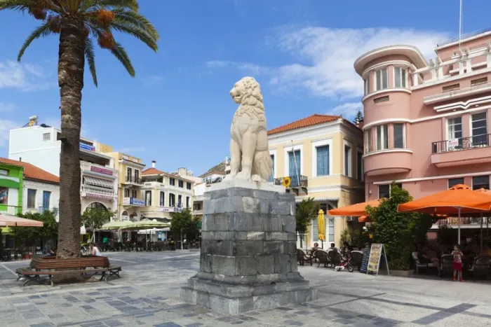 Framed Print : Lion Square, Samos Town, Samos, Aegean Islands, Greece Framed Print : Lion Square, Samos Town, Samos, Aegean Islands, Greece
