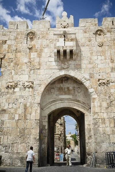 The Lions Gate in the Old City, UNESCO World Heritage Site, Jerusalem, Israel, Middle East