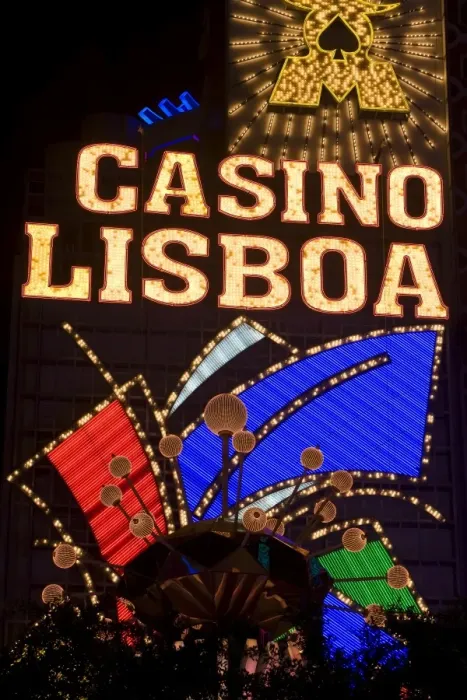 Framed Print : Lisboa Casino neon illuminated at night, Macau, China, Asia Framed Print : Lisboa Casino neon illuminated at night, Macau, China, Asia